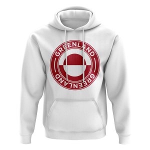 Greenland Football Badge Hoodie (White)