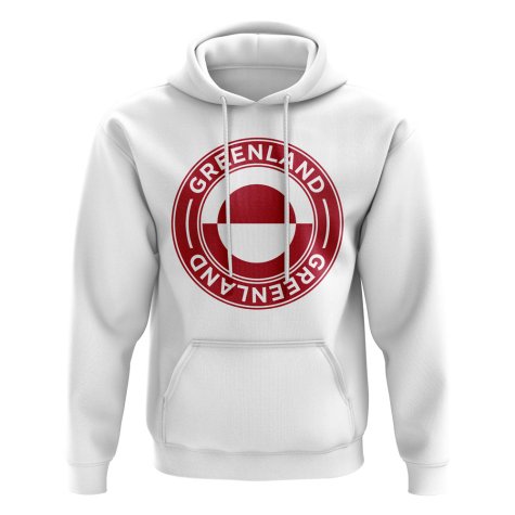 Greenland Football Badge Hoodie (White)