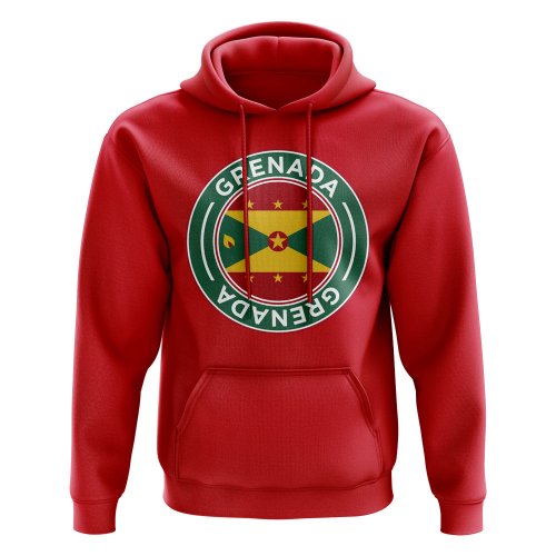 Grenada Football Badge Hoodie (Red)