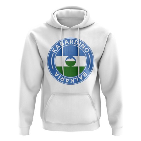 Kabardino-Balkaria Football Badge Hoodie (White)