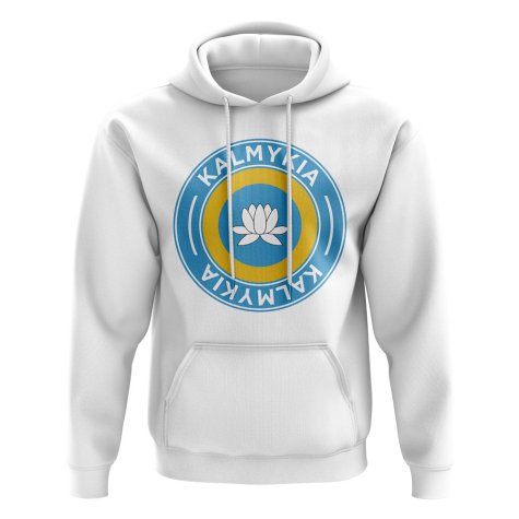 Kalmykia Football Badge Hoodie (White)