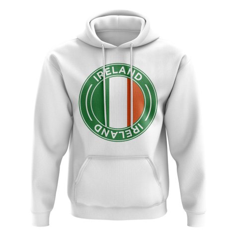 Ireland Football Badge Hoodie (White)