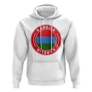 Karelia Football Badge Hoodie (White) Karelia Football Badge Hoodie (White)