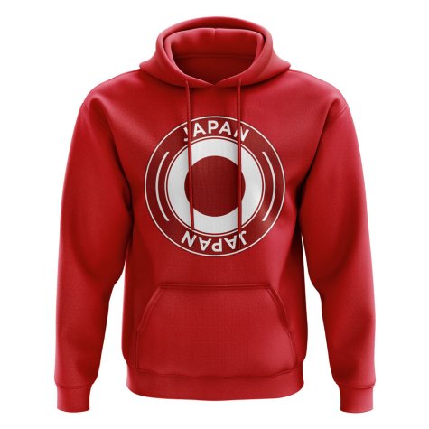 Japan Football Badge Hoodie (Red)