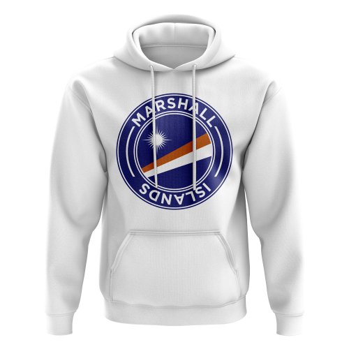 Marshall Islands Football Badge Hoodie (White)