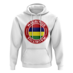 Mauritius Football Badge Hoodie (White) Mauritius Football Badge Hoodie (White)