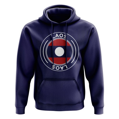 Laos Football Badge Hoodie (Navy)