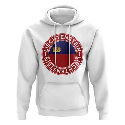 Liechtenstein Football Badge Hoodie (White)