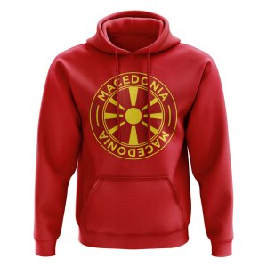 Macedonia Football Badge Hoodie (Red)