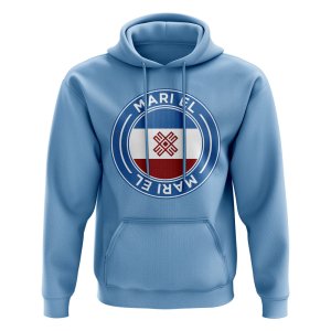 Mari El Football Badge Hoodie (Sky) Mari El Football Badge Hoodie (Sky)