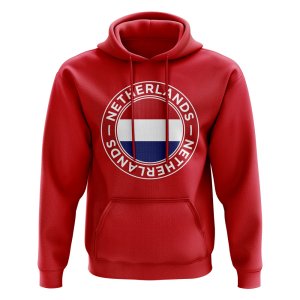 Netherlands Football Badge Hoodie (Red)