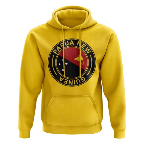 Papa New Guinea Football Badge Hoodie (Yellow)