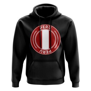 Peru Football Badge Hoodie (Black)