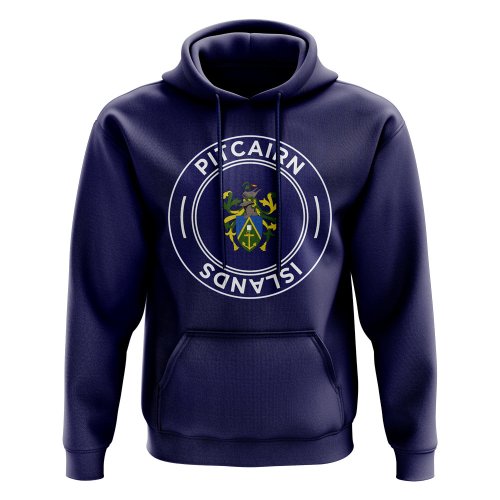 Pitcairn Islands Football Badge Hoodie (Navy)