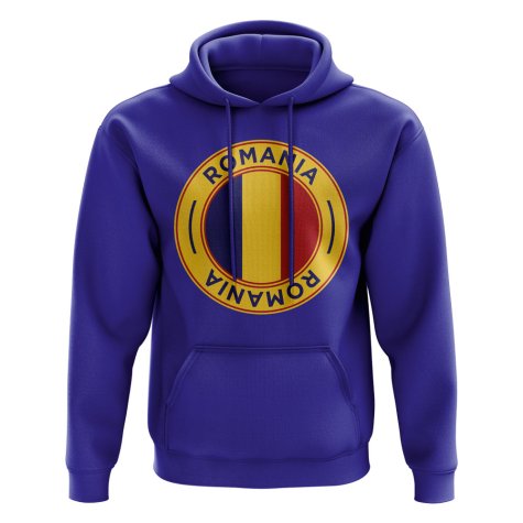 Romania Football Badge Hoodie (Royal)