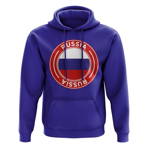 Russia Football Badge Hoodie (Royal)