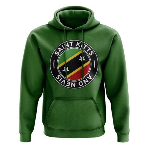 Saint Kitts and Nevis Football Badge Hoodie (Green)