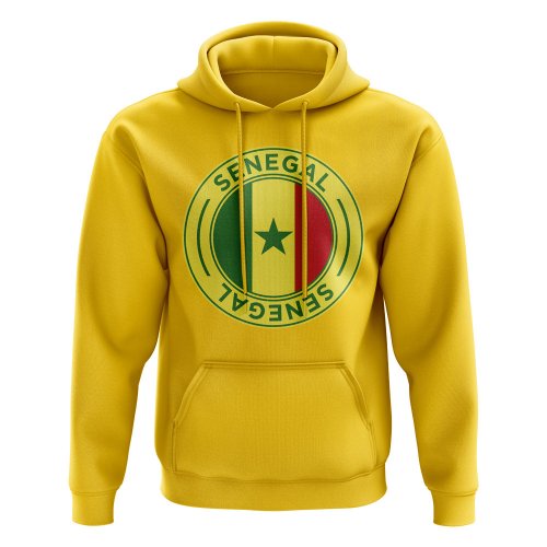 Senegal Football Badge Hoodie (Yellow)