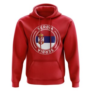 Serbia Football Badge Hoodie (Red) Serbia Football Badge Hoodie (Red)