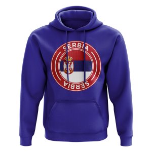 Serbia Football Badge Hoodie (Royal) Serbia Football Badge Hoodie (Royal)