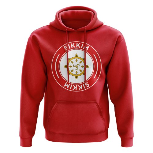 Sikkim Football Badge Hoodie (Red)