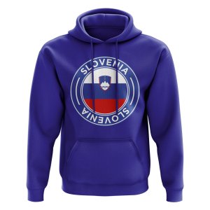 Slovenia Football Badge Hoodie (Royal)