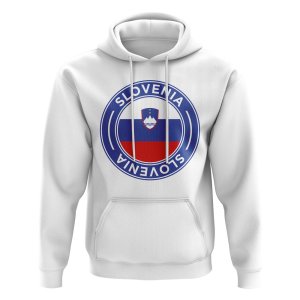 Slovenia Football Badge Hoodie (White)