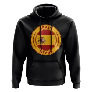 Spain Football Badge Hoodie (Black)