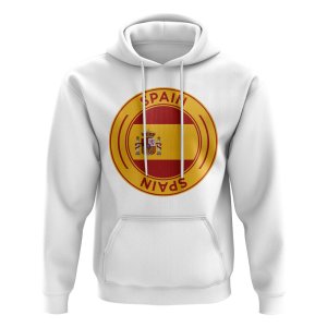 Spain Football Badge Hoodie (White)