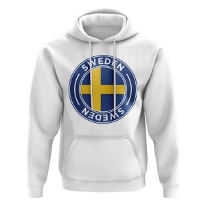Sweden Football Badge Hoodie (White) Sweden Football Badge Hoodie (White)