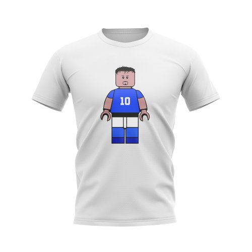 Roberto Baggio Italy Brick Footballer T-Shirt (White)