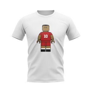 John Barnes Liverpool Brick Footballer T-Shirt (White)