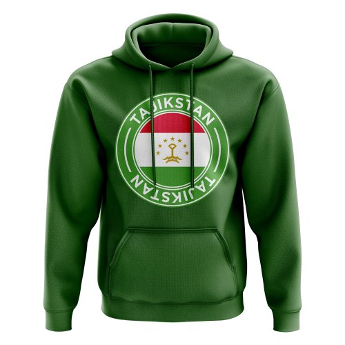 Tajikstan Football Badge Hoodie (Green)