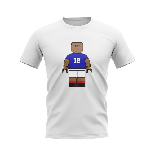 Kylian Mbappe France Brick Footballer T-Shirt (White)