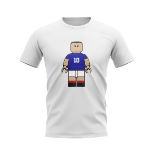 Zinedine Zidane France Brick Footballer T-Shirt (White) Zinedine Zidane France Brick Footballer T-Shirt (White)
