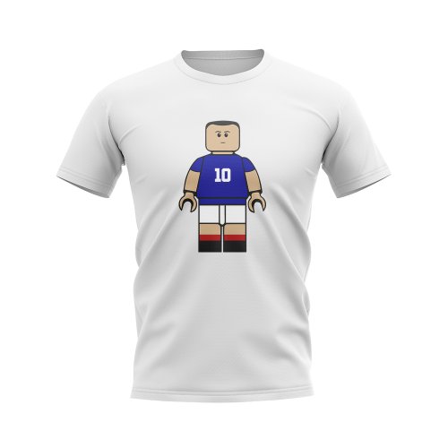 Zinedine Zidane France Brick Footballer T-Shirt (White)