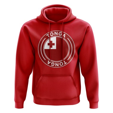 Tonga Football Badge Hoodie (Red)