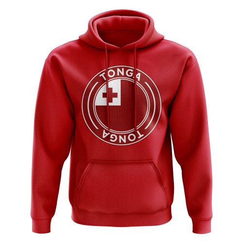 Tonga Football Badge Hoodie (Red)