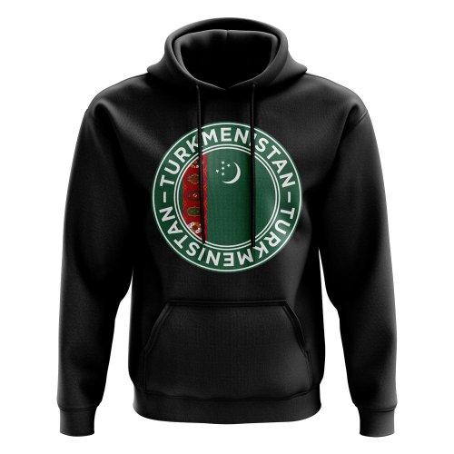 Turkmenistan Football Badge Hoodie (Black)