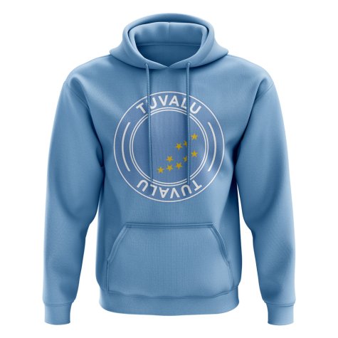 Tuvalu Football Badge Hoodie (Sky)