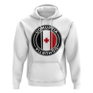 Udmurtia Football Badge Hoodie (White) Udmurtia Football Badge Hoodie (White)