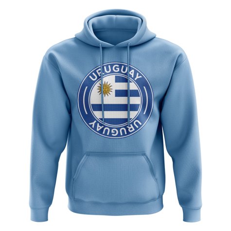 Uruguay Football Badge Hoodie (Sky)