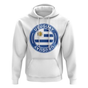 Uruguay Football Badge Hoodie (White)