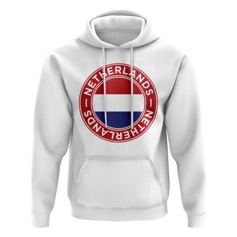 Netherlands Football Badge Hoodie (White)