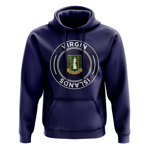 Virgin Islands UK Football Badge Hoodie (Navy)