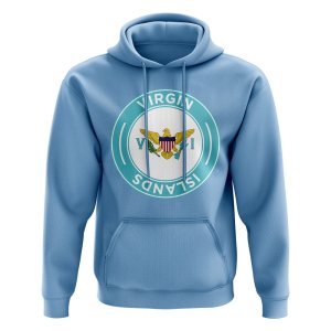 Virgin Islands US Football Badge Hoodie (Sky) Virgin Islands US Football Badge Hoodie (Sky)
