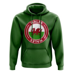 Wales Football Badge Hoodie (Green)