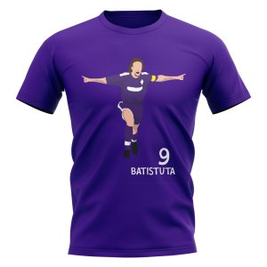 Gabriel Batistuta Fiorentina Player Graphic T-Shirt (Purple) Gabriel Batistuta Fiorentina Player Graphic T-Shirt (Purple)