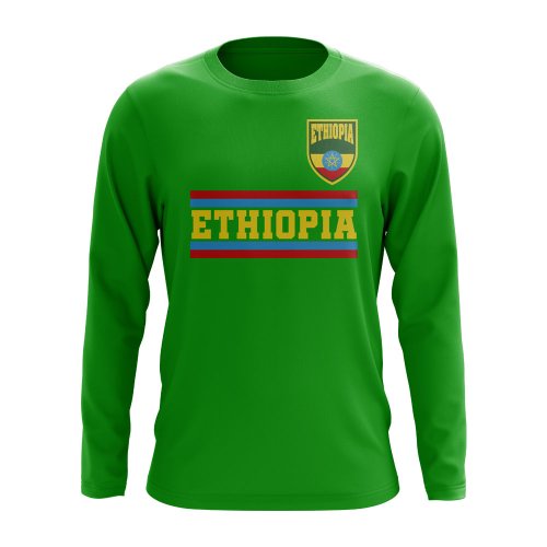 Ethiopia Core Football Country Long Sleeve T-Shirt (Green)