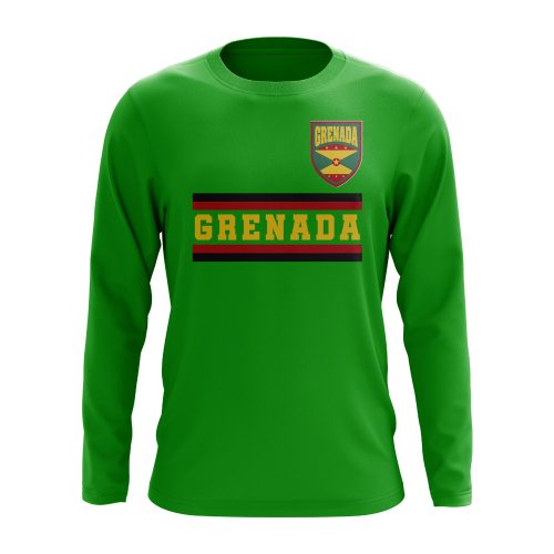 Grenada Core Football Country Long Sleeve T-Shirt (Green)